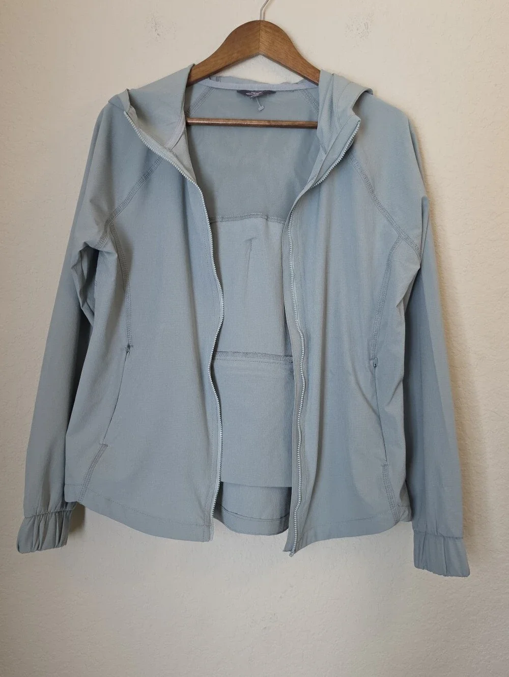 Eddie Bauer Outdoor Jacket Womens Medium Olive Green Full Zip Gorpcore (Flaw)